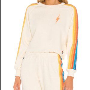 Aviator Nation 5 stripe Vintage White/Orange set